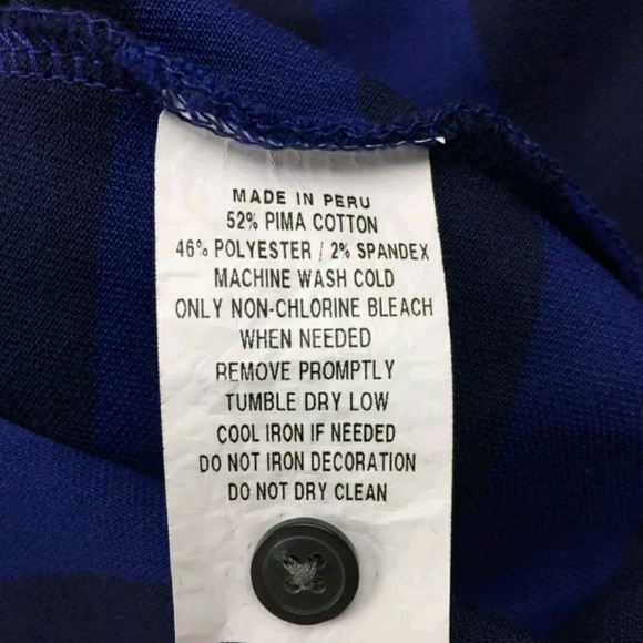 Greyson XL Blue Striped Polo Shirt - Picture 7 of 7